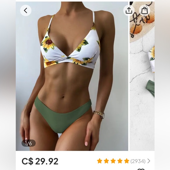 Sunflower Bikini Set - Picture 1 of 3